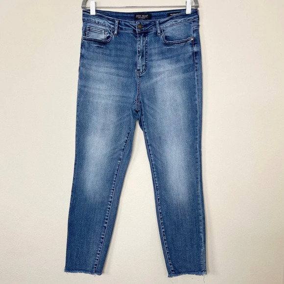 Judy Blue High Rise Relaxed Fit Distressed Jeans - Picture 2 of 12